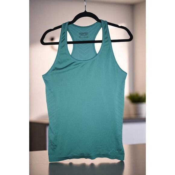 Patagonia Active Tank Top Women’s M Teal Blue Seamless Stretch Racerback Workout - Picture 1 of 11